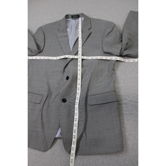 Tommy Hilfiger Blazer Jacket Mens 42R Gray Wool Single Breasted 2 Button - Picture 7 of 8